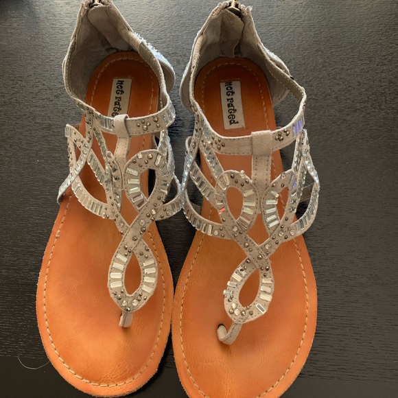 Sparkly Silver Sandals - Picture 1 of 7